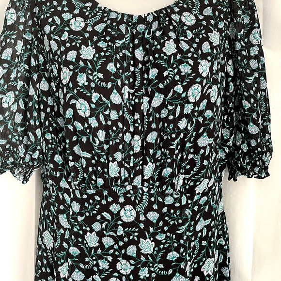 NWT Draper James Midi Dress SZ 8  Green Cottagecore Party Floral  DRW1027 - Picture 2 of 16